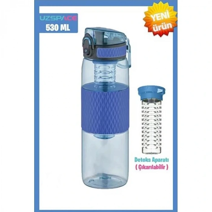 UZSPACE MATARA TRITAN 5060 DETOKS BÖLMELİ 530 ML CLITORIA BLUE