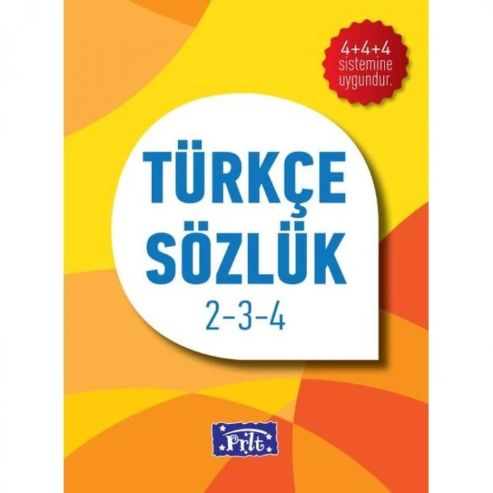 PARILTI İLKÖĞRETİM TÜRKÇE SÖZLÜK KARTON KAPAK 2-3-4