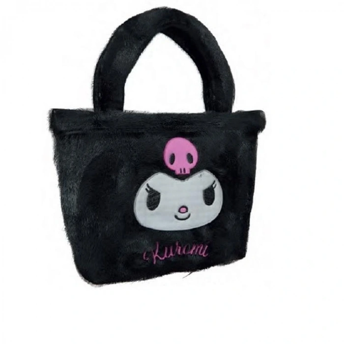 TMN 607390 KUROMİ 3021 PELUŞ EL ÇANTASI SİYAH