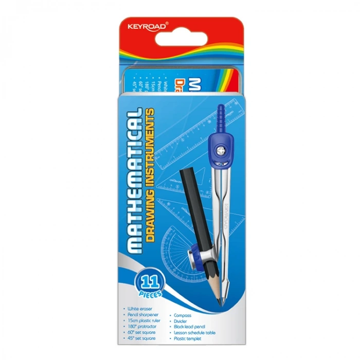 KEYROAD KR971708 PERGELLİ MATEMATİK SETİ METAL KUTU