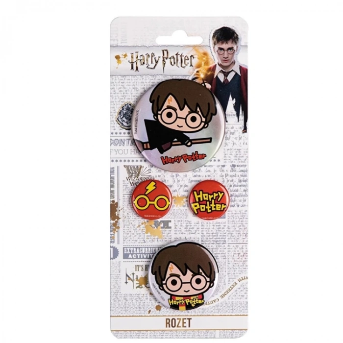 HARRY POTTER lLİSANSLI KARIŞIK BOY ROZET 4LÜ