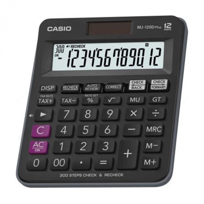 CASIO MJ-120D PLUS 12 HANE MASAÜSTÜ HESAP MAKİNESİ