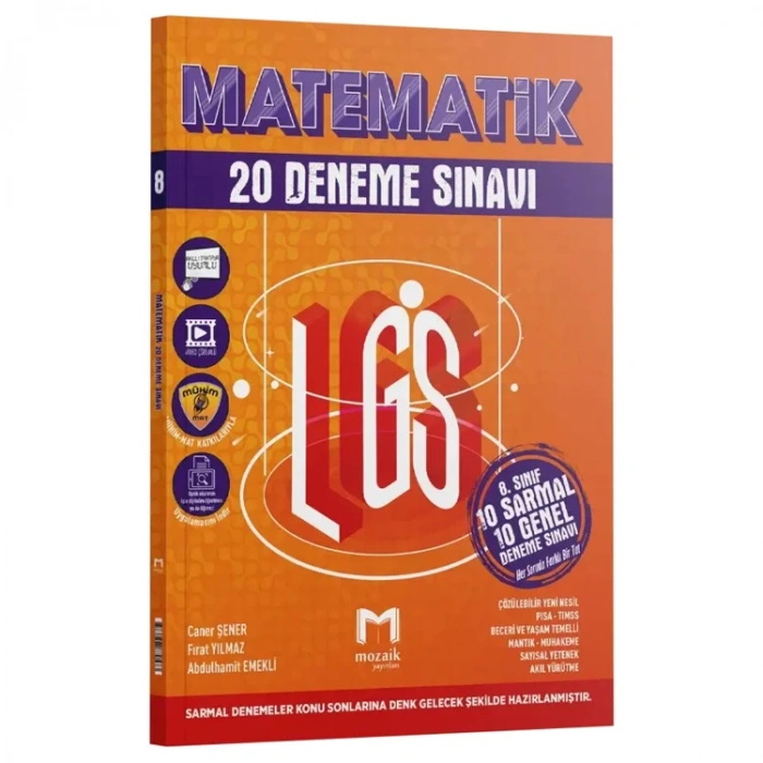 MOZAİK YAYINLARI 8. SINIF MATEMATİK 20 Lİ DENEME