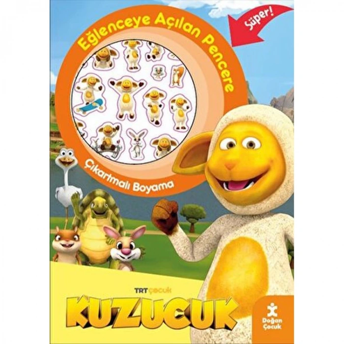 KUZUCUK EĞLENCEYE AÇILAN PENCERE ÇIKARTMALI BOYAMA KİTABI