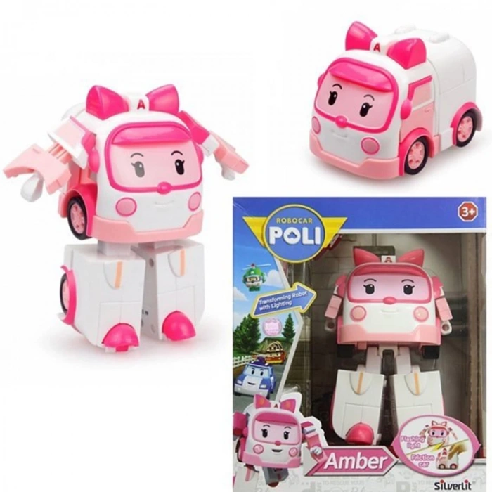 NECO-POLI 83095 POLİ ROBOCAR IŞIKLI TRANSFORMERS AMBER ROBOT