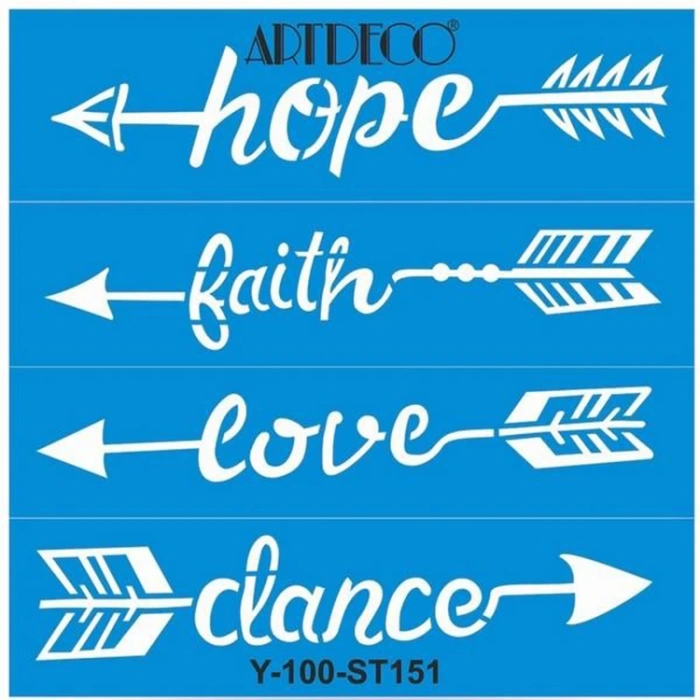 ARTDECO STENCİL 30X30CM OKLAR 151