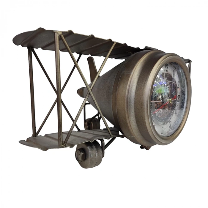 KAKOSAN UÇAK FİGÜRLÜ ANTİK MASA SAATİ NO:15009