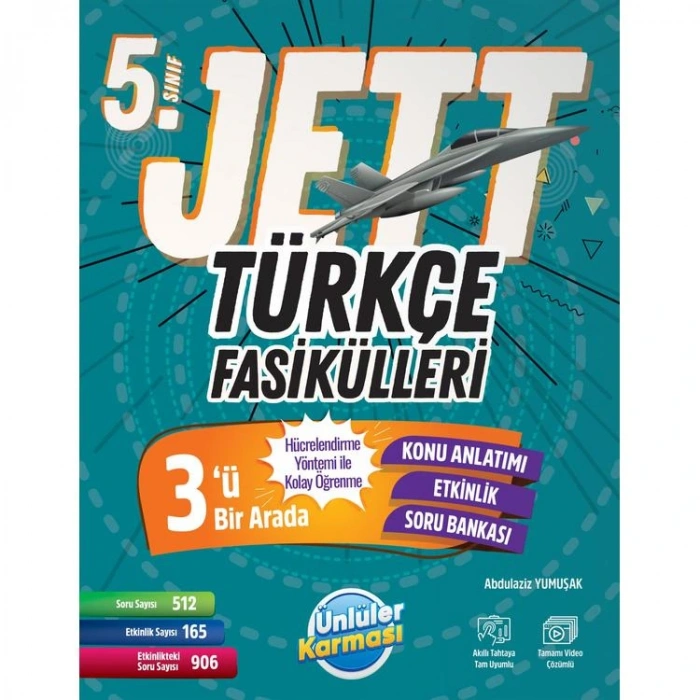 ÜNLÜLER KARMASI 5. SINIF JETT TÜRKÇE FASİKÜLLERİ