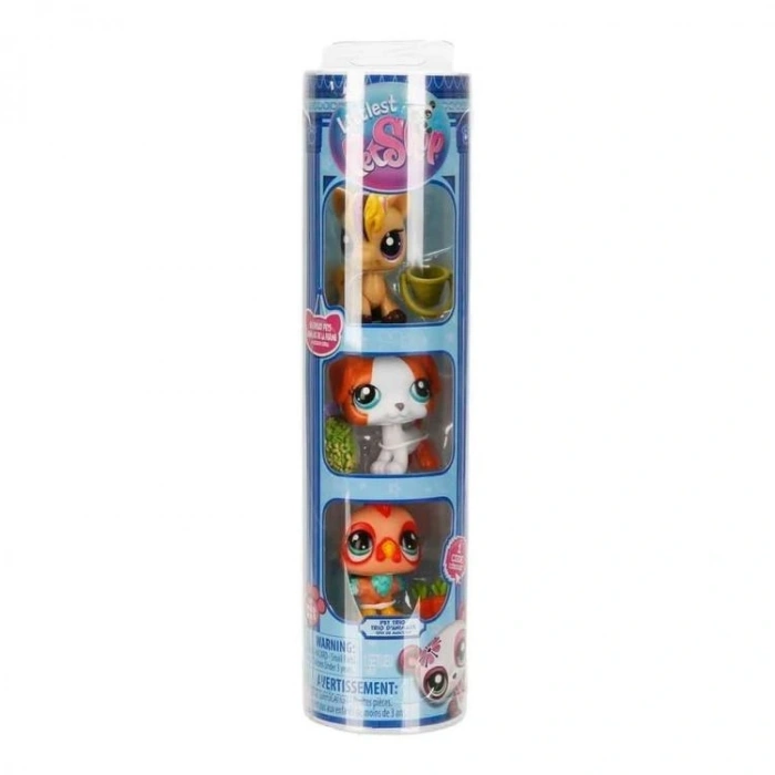 HASBRO 646 00635 S3 LITTLES PET SHOP PET TRIO 3LÜ SET AT - HOROZ - YAVRU KÖPEK 4+