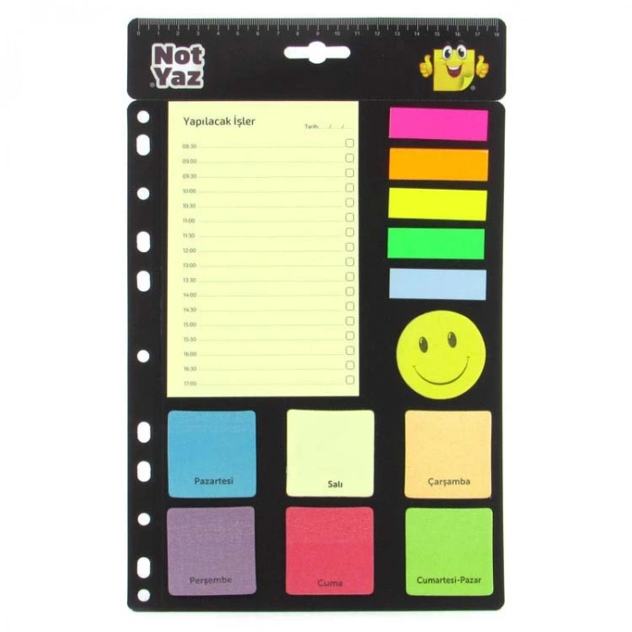 NOT YAZ SN-3267 SÜPER NOT KAĞIT SETİ /YAPIŞKANLI GÜNLÜK PLAN-AYRAÇ SETİ (KARMA)