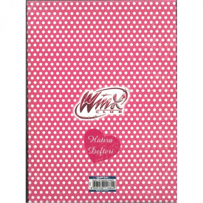 GIPTA WINX CLUB KİLİTLİ  SERT KAPAK KUTULU HATIRA DEFTERİ 14X20 120 YP. - 3402