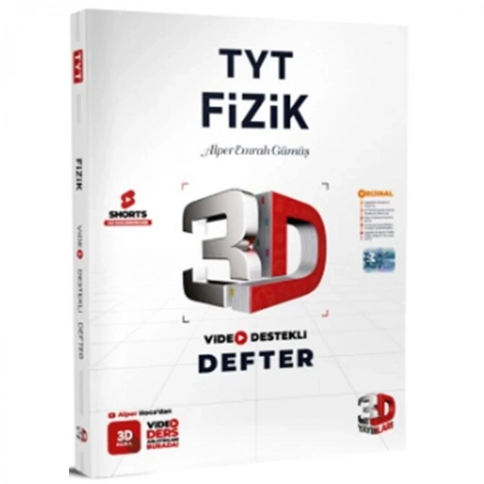 3D TYT FİZİK VİDEO DESTEKLİ DEFTER