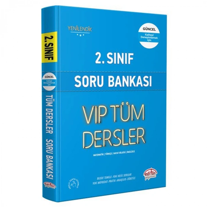 EDİTÖR 2. SINIF VIP TÜM DERSLER SORU BANKASI MAVİ KİTAP