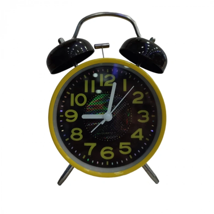 KAKOSAN ALARMLI MASAÜSTÜ SAAT SARI-SİYAH NO:9010B