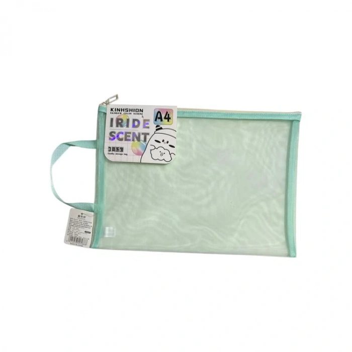 ODAK XL4121 FERMUARLI SAPLI FİLELİ RAINBOW A4 ÇANTA ( MESH DOSYA ) - TEKLİ
