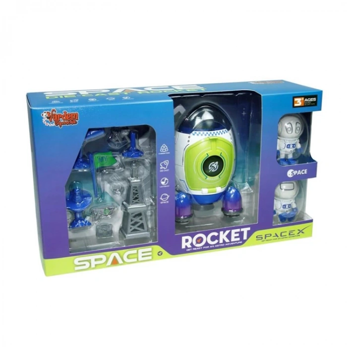 VARDEM MY66-Q1207 SESLİ IŞIKLI UZAY ROKETİ SETİ 3+