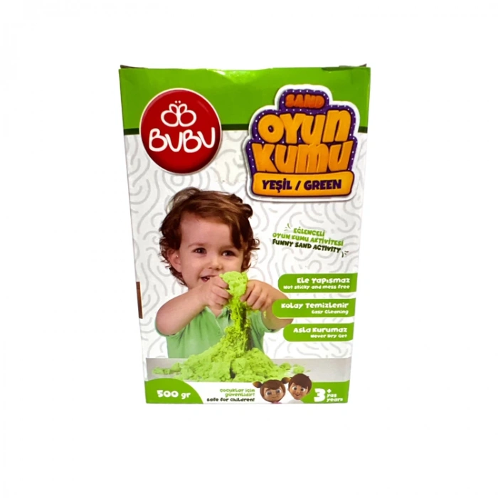 BU-BU OYUN KUMU 500 GR.YEŞİL BUBU- KU0003