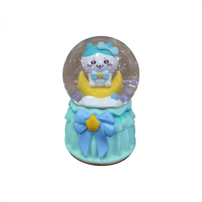 CEREN HDY0278 ORTA BOY HEDİYELİK MÜZİKLİ IŞIKLI KAR ATAN KAR KÜRESİ (PİLLİ) AYDAKİ KEDİ