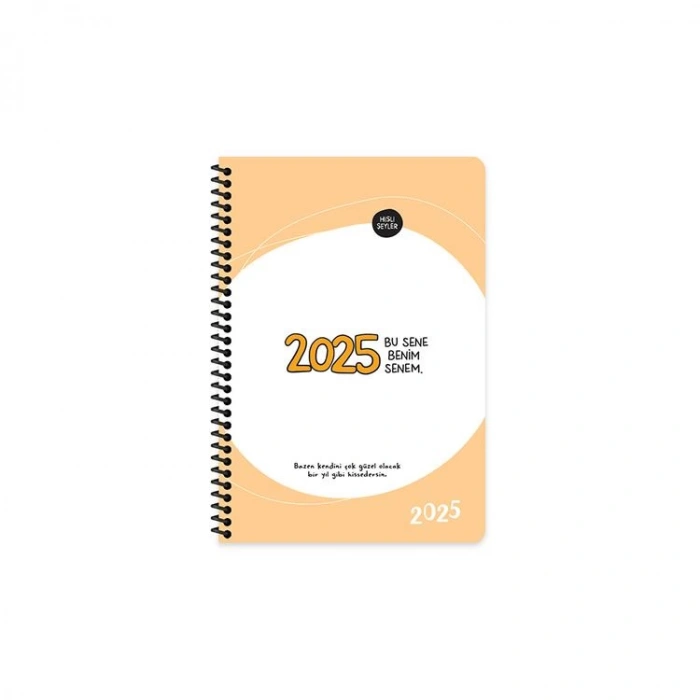 KESKİN HİSLİ ŞEYLER 13x19.5cm SPİRALLİ HAFTALIK AJANDA  - BU SENE BENİM SENEM 600090-99