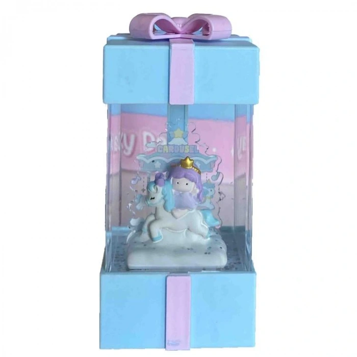 CEREN HDY0051 DİKDÖRTGEN SWEET GIFT HEDİYELİK MÜZİKLİ IŞIKLI IŞILTILI KAR KÜRESİ 12cm (PİLLİ) UNICORN