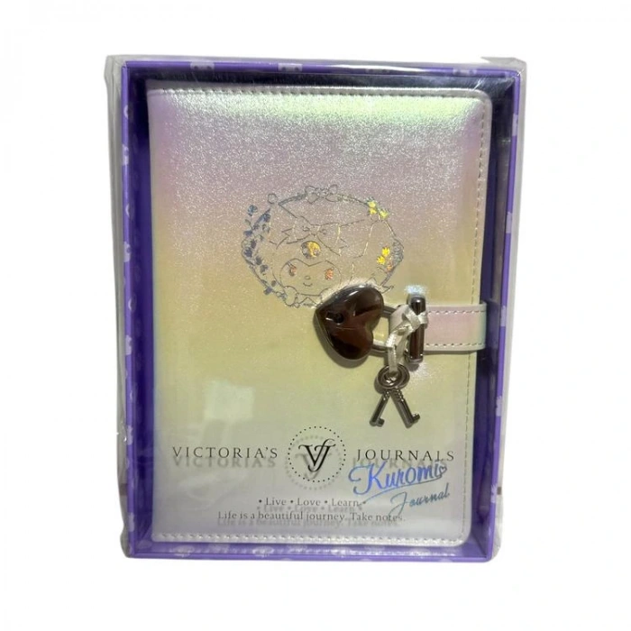 VICTORIAS JOURNALS 525-1928 HUSH HUSH KUROMI KİLİTLİ 13x18cm 80gr.160YP.ÇİZGİLİ DEFTER KUTULU