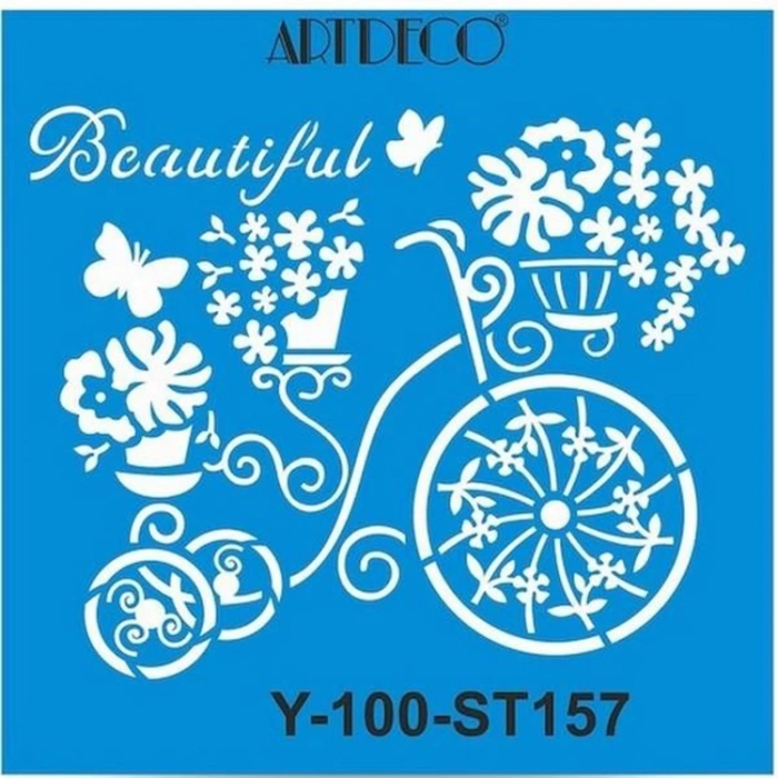 ARTDECO STENCİL 30X30CM RETRO BİSİKLET 157