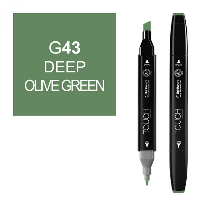 TOUCH TWIN G-43 ÇİFT UÇLU MARKER DEEP OLIVE GREEN