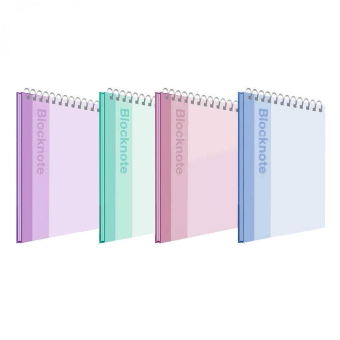 FABER CASTELL PASTEL RENK SPİRALLİ KARTON KAPAK A5 80 YP. ÇİZGİSİZ BLOKNOT