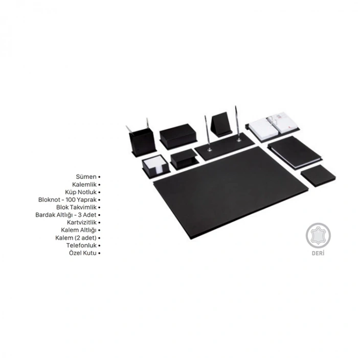 GIPTA 7107 MEDO DESKTOP 11 PARÇA SÜMEN TAKIMI SİYAH