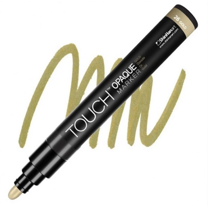 TOUCH OPAQUE SU BAZLI MARKER KALEM 1.5-2.3mm - MEDIUM PACK GOLD 26 - SH8613003-2028