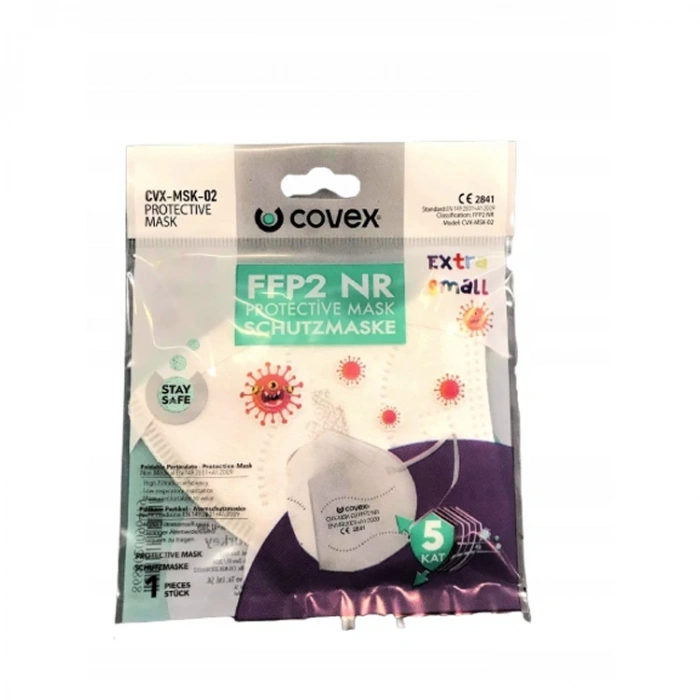 COVEX FFP2 NR TELLİ ÇOCUK YÜZ MASKESİ 5 KATLI TEKLİ PAKET