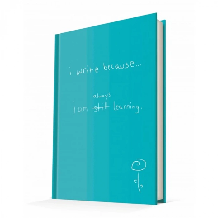 DEFFTER I WRITE BECAUSE / I AM ALWAYS LEARNING SERT KAPAK ÇİZGİLİ DEFTER 96 YP