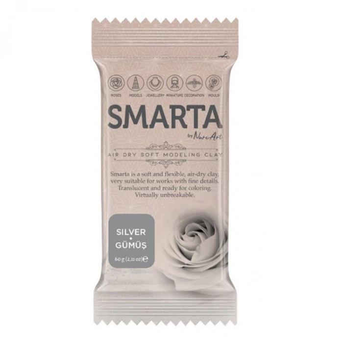 SMARTA MODELLEME KİL HAMURU 60 GR NO:28 METALİK GÜMÜŞ (SILVER)