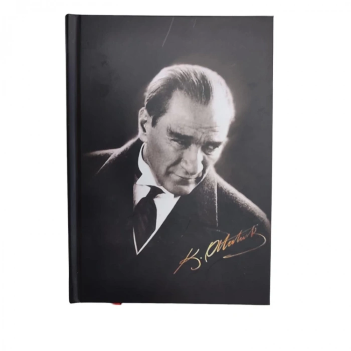 TRUFFY 308979 14x20cm SERT KAPAK ÇİZGİSİZ DEFTER 96 YP. - K. ATATÜRK İMZA