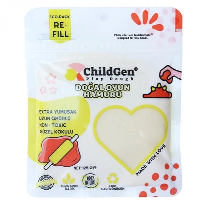 CHILDGEN PLAY DOUGH - OYUN HAMURU POŞETLİ 125gr. BEYAZ