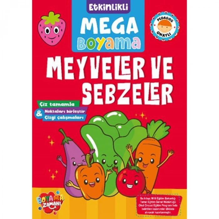 ETKİNLİKLİ MEGA BOYAMA MEYVELER VE SEBZELER