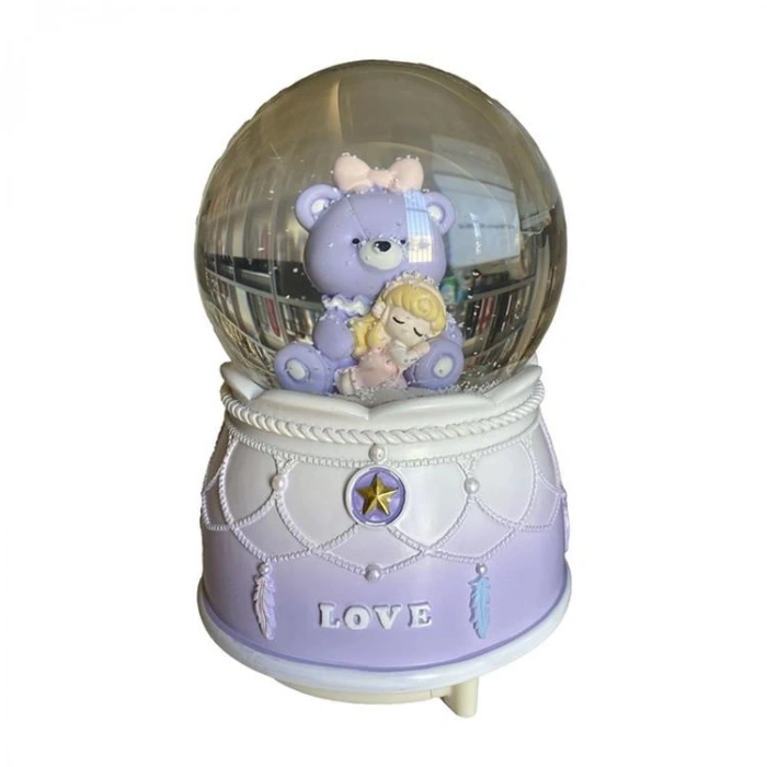 CEREN HDY0091 ORTA BOY (A) HEDİYELİK MÜZİKLİ IŞIKLI KAR ATAN KAR KÜRESİ (PİLLİ) LOVE