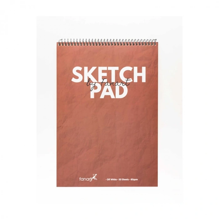 FANART ACADEMY F-8682 SKETCH PAD A3 SPİRALLİ BORDO KAPAK ESKİZ DEFTERİ 80GR.50YP.