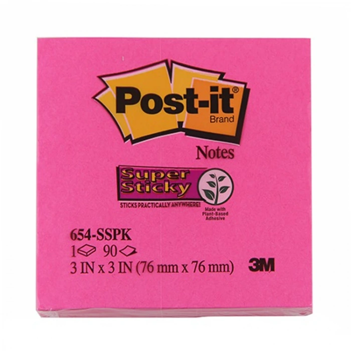 3M POST-IT 654-SSPK 73x73 90YP. YAPIŞKAN NOTLUK