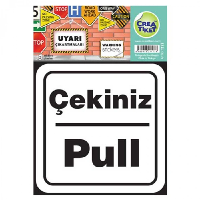 CREA UYARI ETİKETİ -  ÇEKİNİZ/ PUSH  1177