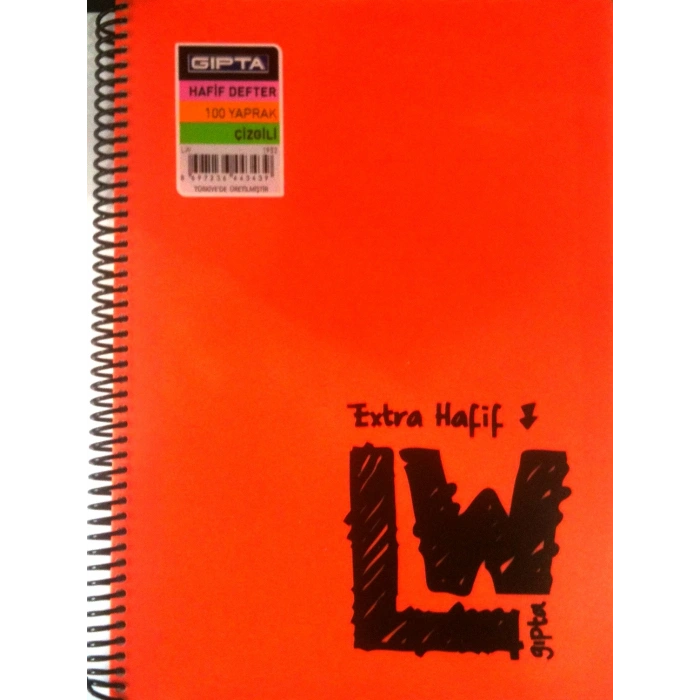 GIPTA LW SPR.PP.KPK.A4 100YP.KARELİ EXTRA HAFİF DEFTER