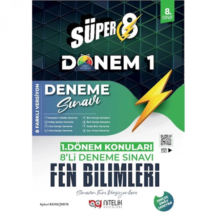 NİTELİK 8. SINIF SÜPER FEN BİLİMLERİ 1. DÖNEM 8Lİ DENEME SINAVI