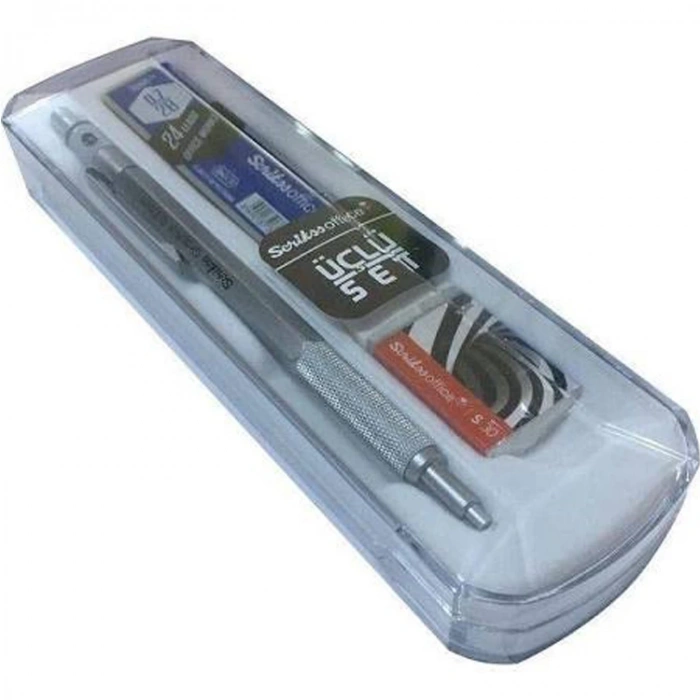 SCRIKSS GRAPH-X METAL 0.7MM VERSATİL KALEM SETİ KURŞUN GRİ