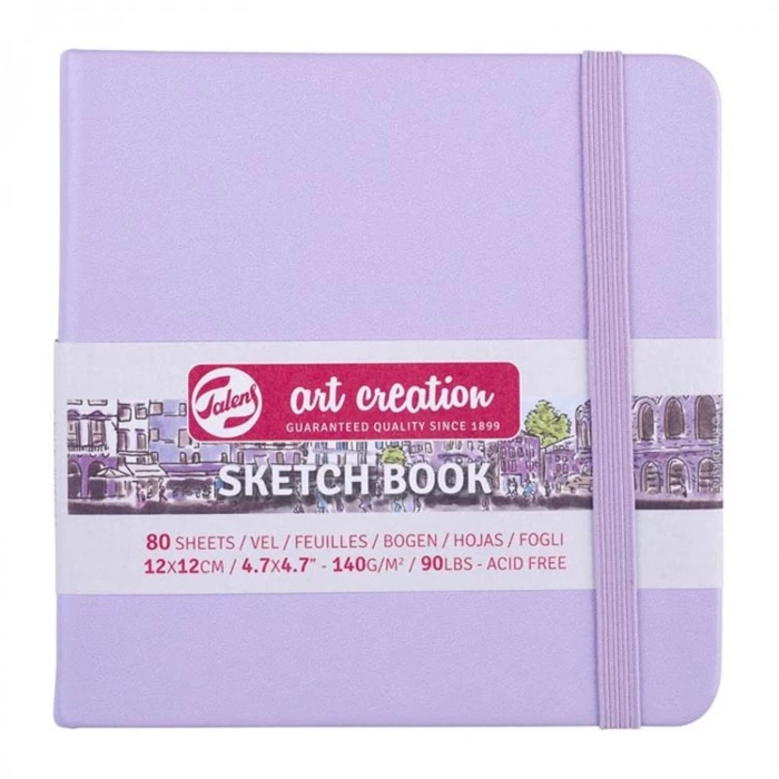 TALENS ART CREATION SKETCHBOOK 12X12 cm 140 gr. 80 YP. ESKİZ DEFTERİ PASTEL LİLA -9314134M
