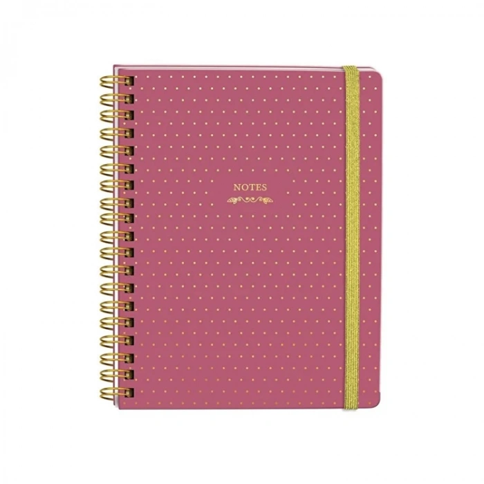 VICTORIAS JOURNALS 0055 NOTES 17x24cm SPİRALLİ SERT KAPAK 90gr. 96YP. NOKTALI DEFTER