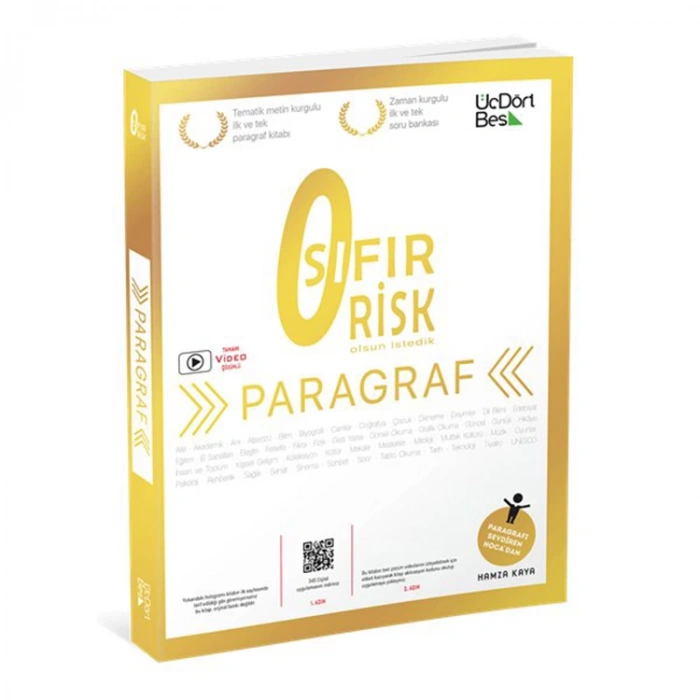 ÜÇDÖRTBEŞ PARAGRAF SIFIR RİSK SORU BANKASI VİDEO ÇÖZÜMLÜ