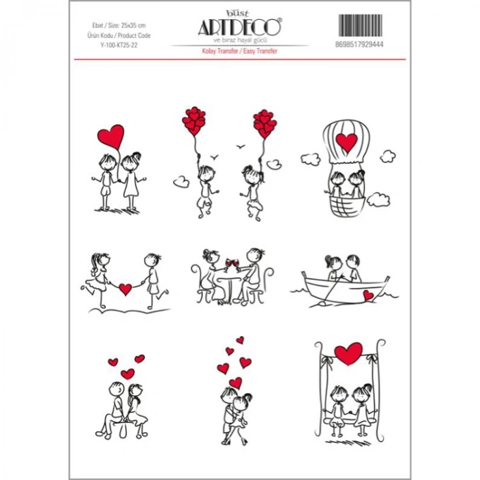 ARTDECO KOLAY TRANSFER 25X35CM DESEN NO:22
