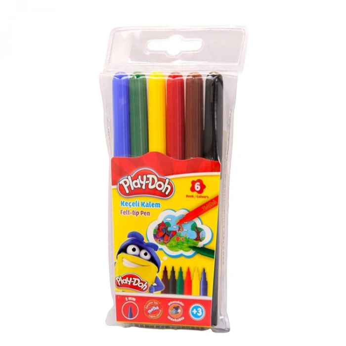PLAY-DOH KEÇELİ KALEM 6LI 2MM. PLAY-KE004