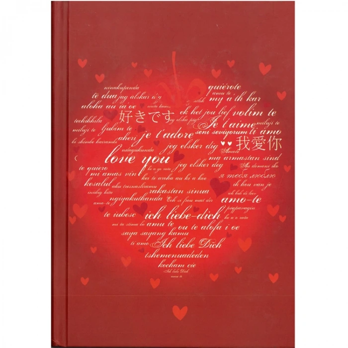 TRUFFY 309006 14x20cm SERT KAPAK ÇİZGİSİZ DEFTER 96 YP. - SENİ SEVİYORUM