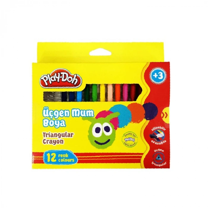 PLAY-DOH CRYON ÜÇGEN MUM BOYA 12 RENK PLAY-CR008